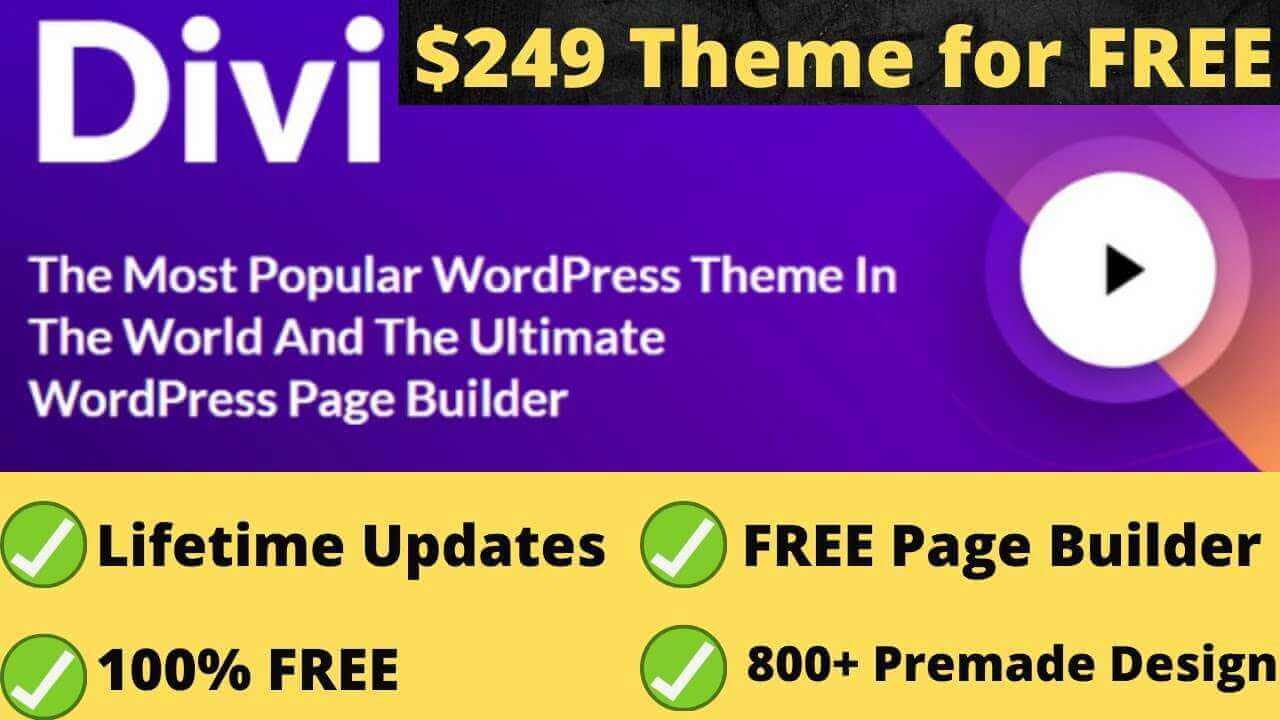 Divi Theme Free Download With Divi Page Builder (Latest Version + Lifetime Access)